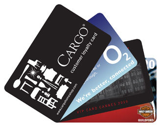 Our loyalty card printing facilities service many familiar high-street brands